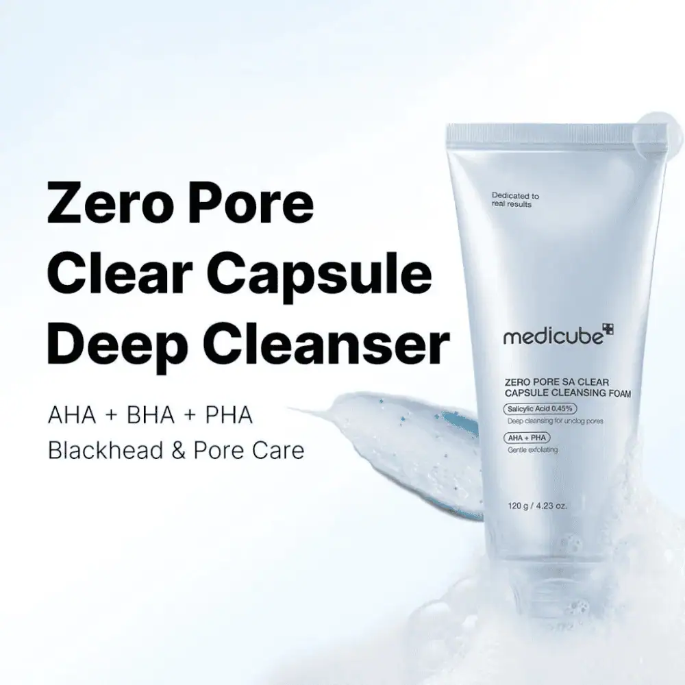Medicube Zero Pore Cleansing Capsules Cleansing Foam 120g - Lebanon - Makeup Germany Medicube Zero Pore Cleansing Capsules Cleansing Foam 120g Medicube Zero Pore cleansing foam for sale in Lebanon - rich foaming cleanser texture
