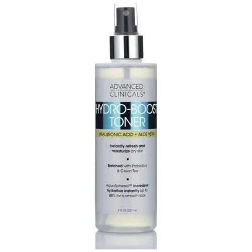 Advanced Clinicals Hyaluronic Acid + Aloe Vera Toner 237ml Advanced Clinicals Hyaluronic Acid Toner Lebanon for sale in Lebanon - 237ml blue spray bottle with hydrating Hyaluronic Acid and Aloe Vera toner formula