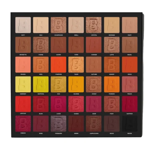 Beauty Bay Fiery 2.0 42 Colour Palette Warm Eyeshadow Palette for sale in Lebanon - 42 shade palette featuring gold red and orange tones