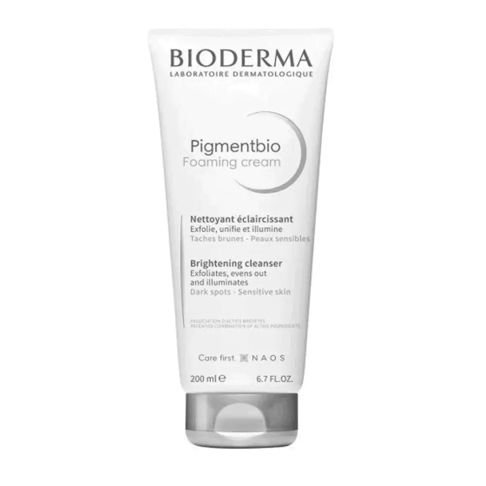Bioderma Pigmentbio Foaming Cream 200ml - Lebanon - Makeup Germany Bioderma Pigmentbio Foaming Cream 200ml Bioderma Pigmentbio Foaming Cream Lebanon for sale in Lebanon - 200ml white tube with silver cap and brightening depigmenting foaming cleanser formula
