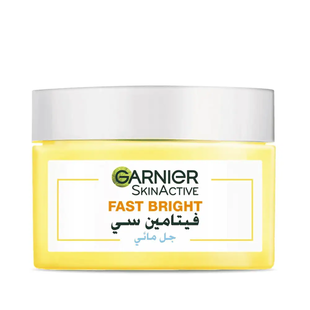 Garnier Bright Complete Vitamin C Aqua Gel - Lebanon - Makeup Germany Garnier Bright Aqua Gel Vitamin C Garnier Bright Complete Aqua Gel Lebanon for sale in Lebanon - yellow jar with lightweight hydrating Vitamin C brightening gel-cream formula