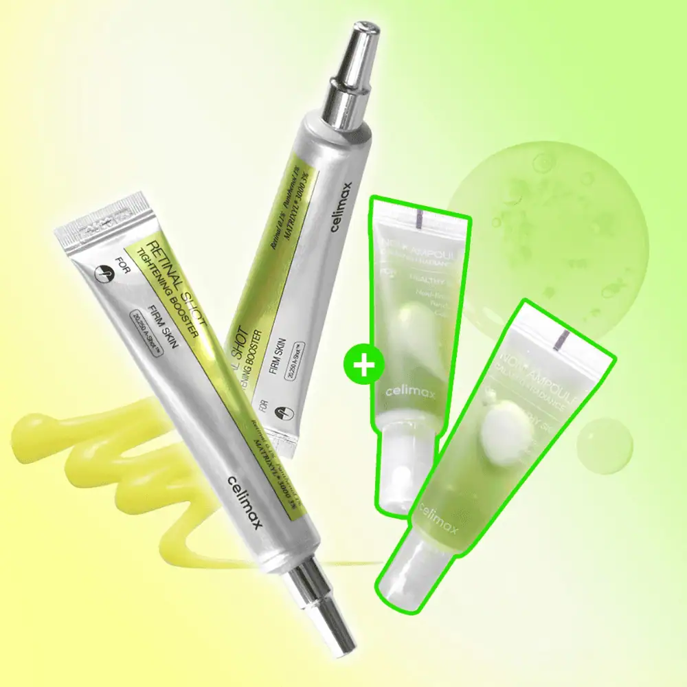 Celimax Retinal Booster Super Duo - Lebanon - Makeup Germany Celimax Retinal Booster super duo Celimax Retinal Booster Lebanon for sale in Lebanon - sleek anti-aging serum bottle formulated with retinaldehyde, niacinamide, and barrier-repairing ceramides