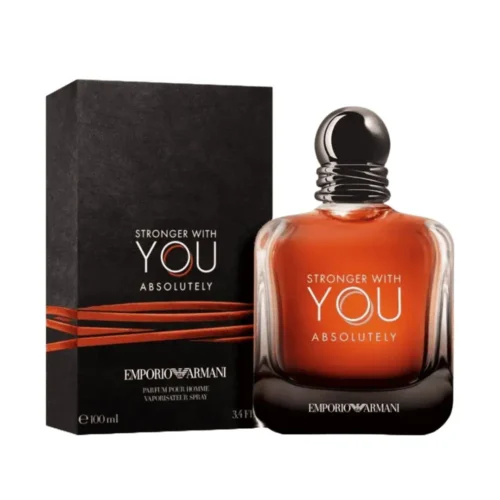 Armani Stronger With You Absolutely Lebanon Stronger With You Absolutely Parfum 100ml for sale in Lebanon - smoky dark amber-lacquered glass perfume bottle with a matte black cap