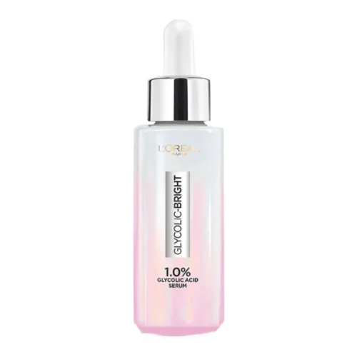 L'Oreal Paris Glycolic Bright Instant Glow Facial Serum 30 ml L’Oreal Glycolic Bright Serum Lebanon for sale in Lebanon - 30ml sleek dropper bottle with instant glow exfoliating glycolic acid serum formula