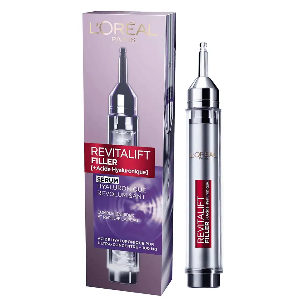 L’Oréal Paris Revitalift Filler Revolumising Hyaluronic Serum 16ml - Lebanon - Makeup Germany L’Oréal Paris Revolumising Hyaluronic Serum 16ml L’Oreal Hyaluronic Serum Lebanon for sale in Lebanon - 16ml high-tech syringe-style precision applicator bottle with concentrated hyaluronic acid formula