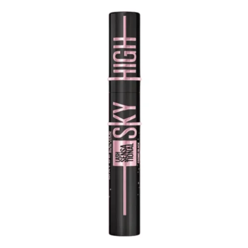 Maybelline Lash Sensational Cosmic Black Sky High Mascara Maybelline Cosmic Black Sky High Mascara Lebanon for sale in Lebanon - sleek black mascara tube with cosmic pink metallic lettering and flexible Flex Tower brush