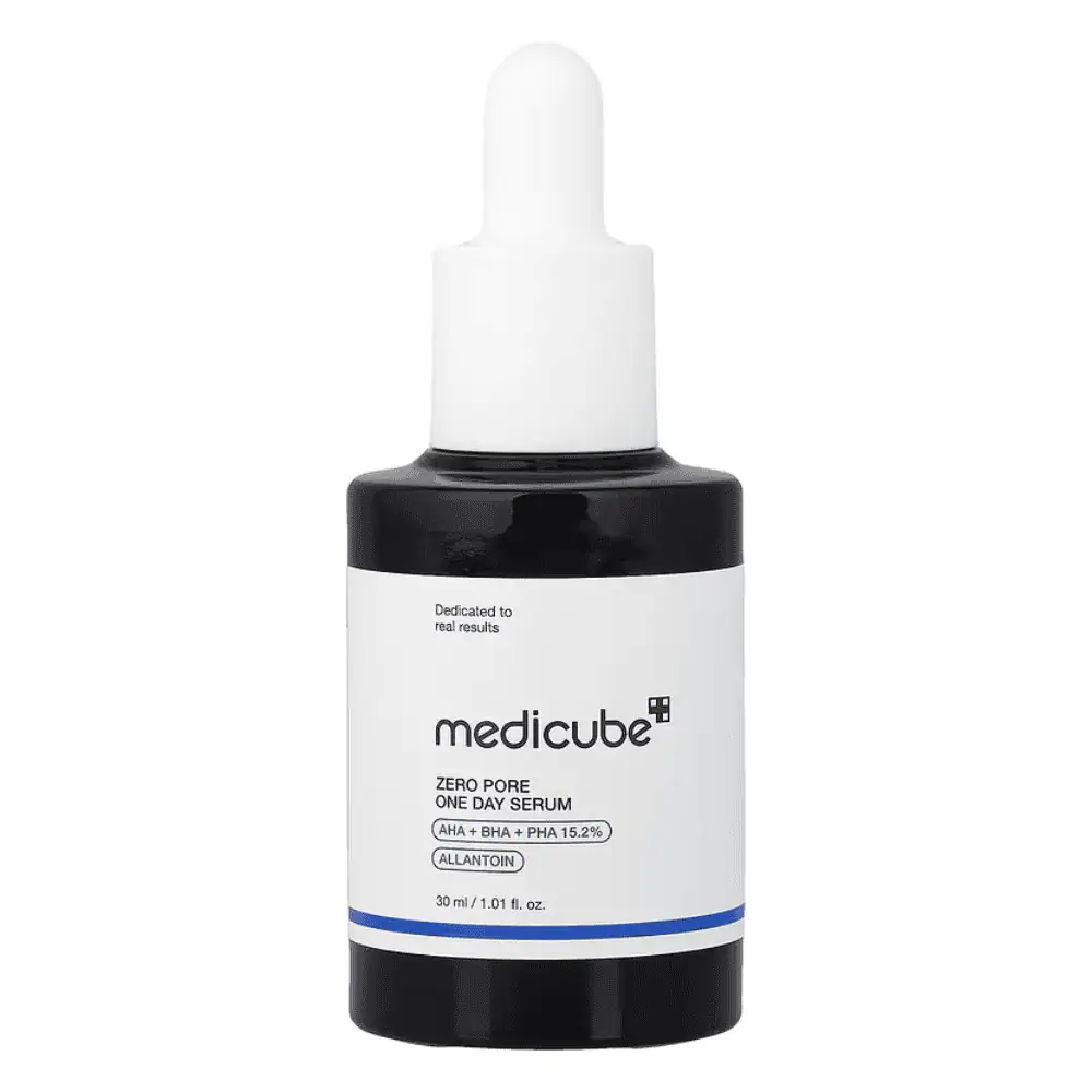 Medicube Zero Pore One Day Serum 30ml - Lebanon - Makeup Germany Medicube Zero Pore One Day Serum 30 ml Medicube Zero Pore One Day Serum Lebanon for sale in Lebanon - 30ml blue glass dropper bottle containing 15.2% triple acid pore-tightening serum formula