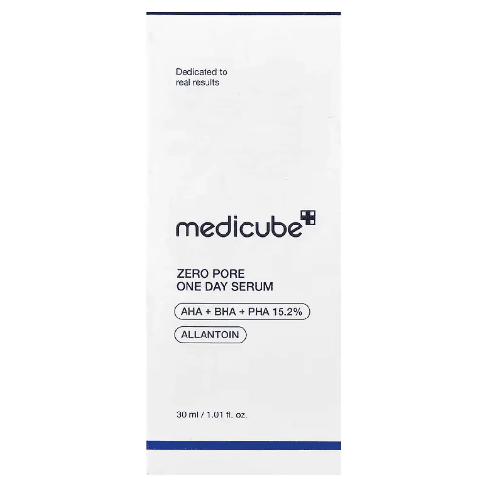 Medicube Zero Pore One Day Serum 30ml - Lebanon - Makeup Germany Medicube Zero Pore One Day Serum 30 ml Medicube Zero Pore One Day Serum Lebanon for sale in Lebanon - 30ml blue glass dropper bottle containing 15.2% triple acid pore-tightening serum formula