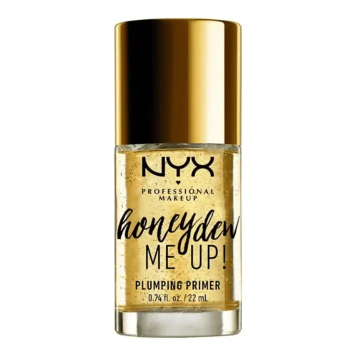 NYX Professional Makeup Primer Honey Dew Me Up 79g NYX Honey Dew Me Up Primer Lebanon for sale in Lebanon - clear jar with golden honey-colored gel primer and gold flecks with spatula cap