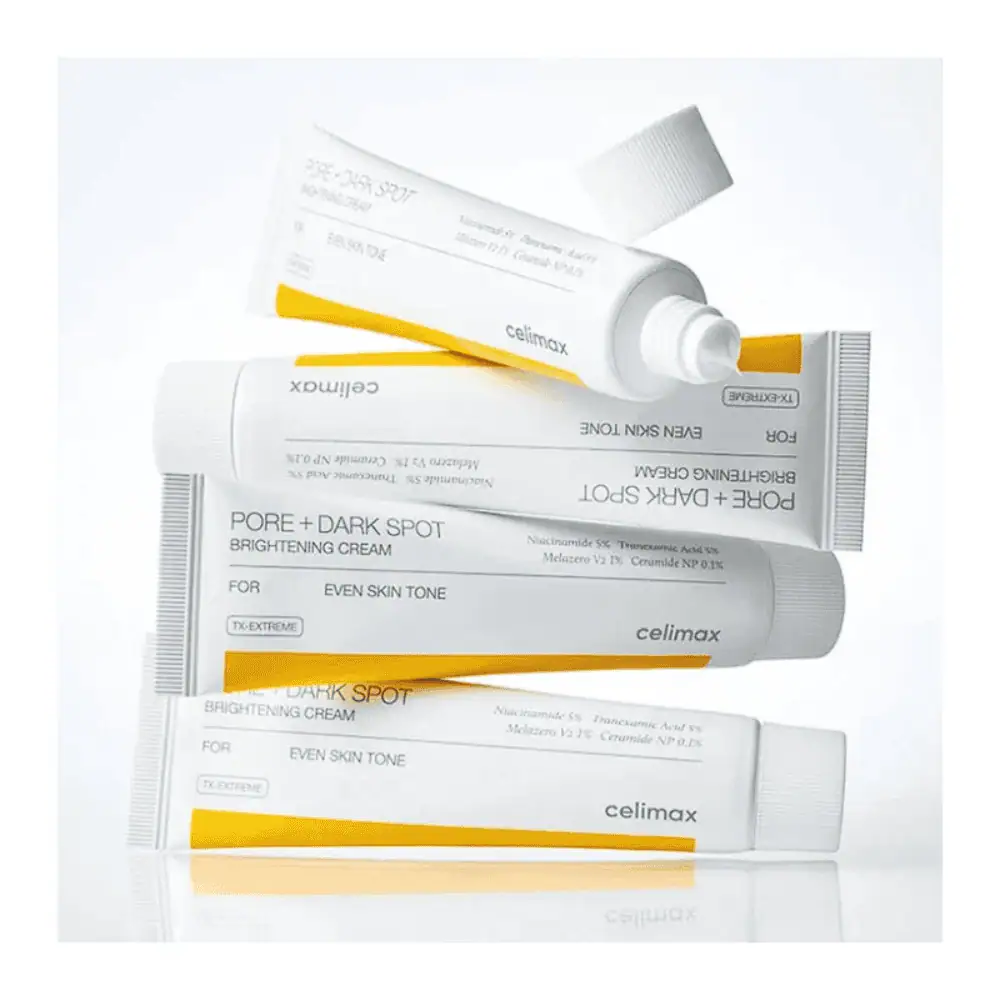 Celimax Pore+Dark Spot Brightening Cream 30ml - Lebanon - Makeup Germany Celimax Pore+Dark Spot Brightening Cream 30ml Celimax Brightening Cream Lebanon for sale in Lebanon - 30ml tube containing pore-tightening and dark spot correcting cream with Melazero V2 and Niacinamide