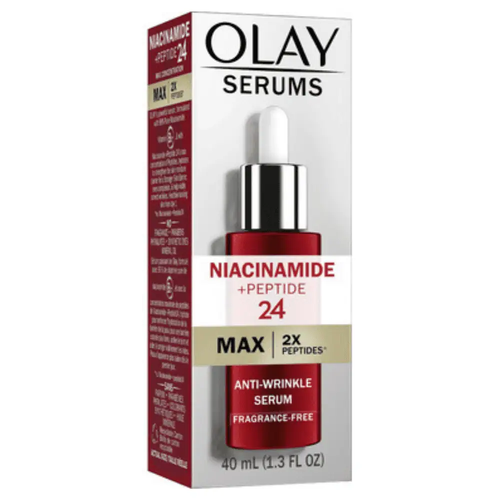 Olay Regenerist MAX Wrinkle Serum 40ml - Lebanon - Makeup Germany Olay Regenerist MAX Wrinkle Serum 40ML Olay Regenerist Max Wrinkle Serum Lebanon for sale in Lebanon - 40ml red glass dropper bottle with peptide anti-aging wrinkle serum formula