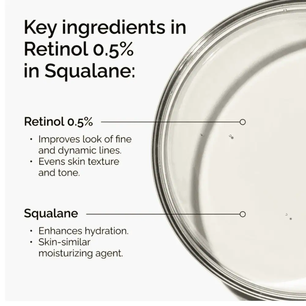 The Ordinary Retinol 0.5% in Squalane 30ml - Lebanon - Makeup Germany The Ordinary Retinol 0.5% In Squalane 30ml The Ordinary Retinol 0.5 Squalane Lebanon for sale in Lebanon - 30ml UV-protective amber glass bottle with dropper containing moderate-strength retinol in moisturizing squalane