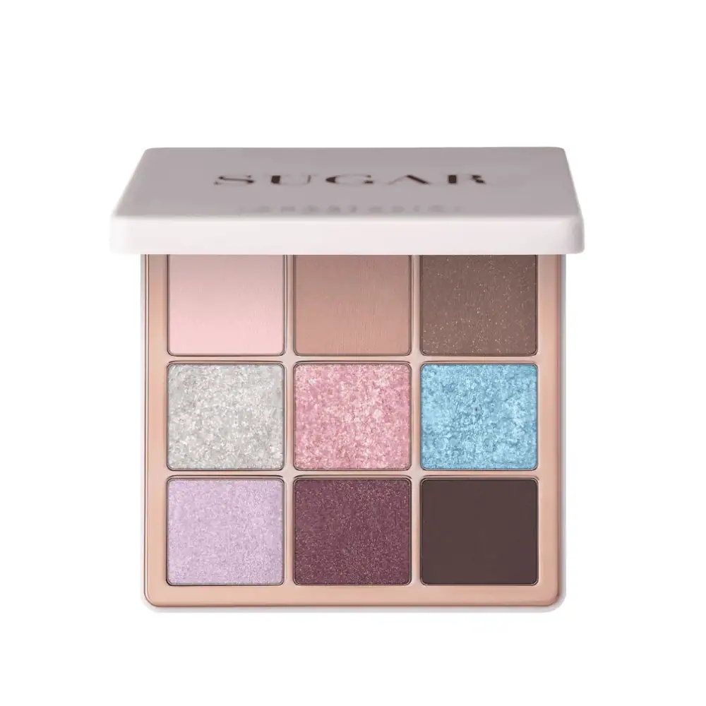 Anastasia Beverly Hills Mini Sugar Eyeshadow Palette - Lebanon - Makeup Germany Anastasia Beverly Hills Anastasia Beverly Hills Mini Sugar Eyeshadow Palette Cool-Toned Pastel Eyeshadow Palette for sale in Lebanon - 9 cool matte and metallic icy eyeshadows compact