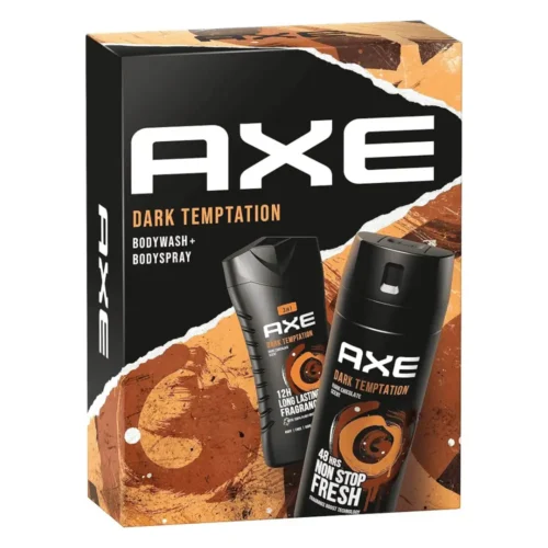 Axe Axe Dark Temptation Care Gift Set Dark Chocolate Fragrance Body Care Set for sale in Lebanon - 150ml body spray and 250ml shower gel grooming box set