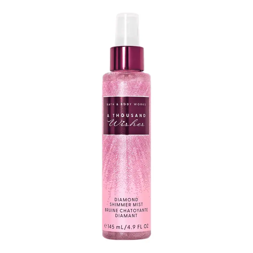 Bath & Body Works A Thousand Wishes Diamond Shimmer Mist - Lebanon - Makeup Germany Bath & Body WORKS A Thousand Wishes Diamond Shimmer Mist Bath & Body Works A Thousand Wishes Diamond Shimmer Mist Lebanon for sale in Lebanon - bottle of Bath & Body Works A Thousand Wishes body mist with sparkling shimmer finish