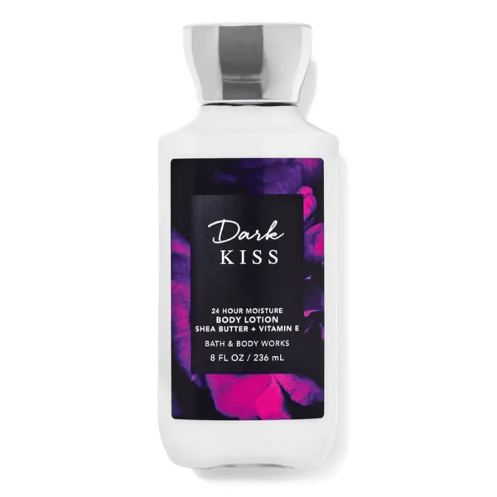 Bath & Body Works Dark Kiss Body Lotion - Lebanon - Makeup Germany Bath & Body Works Dark Kiss Body Lotion Bath & Body Works Dark Kiss Body Lotion Lebanon for sale in Lebanon - bottle of Bath & Body Works Dark Kiss daily moisturizing body lotion with shea butter and vitamin E