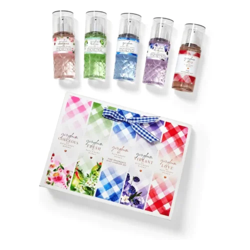 Bath & Body Works Gingham Sampler Mini Gift Box Set Bath Body Works Gingham Sampler Mini Gift Box Set Lebanon for sale in Lebanon - 5-piece mini fragrance set by Bath and Body Works housed in a decorative Gingham pattern gift box