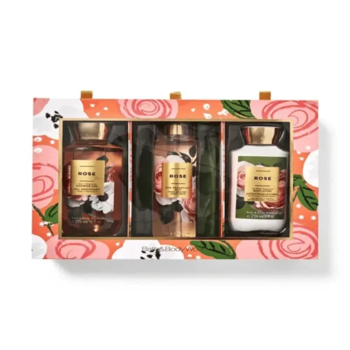 Bath & Body Works Rose Gift Set Bath & Body Works Rose Gift Set Lebanon for sale in Lebanon - 3-piece full-size body care gift set featuring Rose Fine Fragrance Mist 236ml, Shower Gel 295ml, and Body Lotion 236ml in decorative gift box