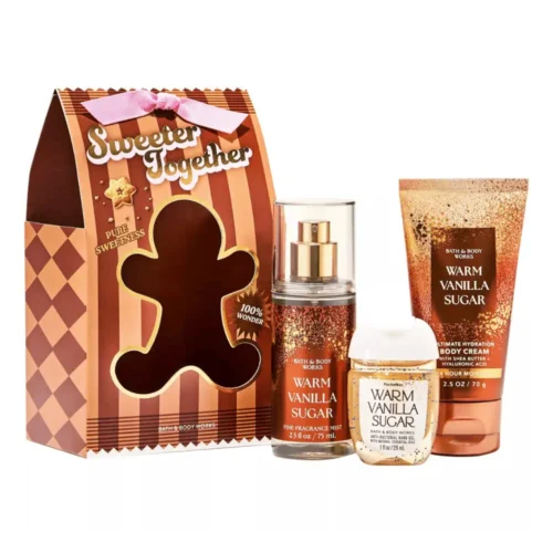 Bath & Body Works Warm Vanilla Sugar Tent Gift Set Bath Body Works Warm Vanilla Sugar Tent Gift Set Lebanon for sale in Lebanon - Bath and Body Works Warm Vanilla Sugar mini gift set housed in a tent-shaped decorative box with travel fragrance mist and body care