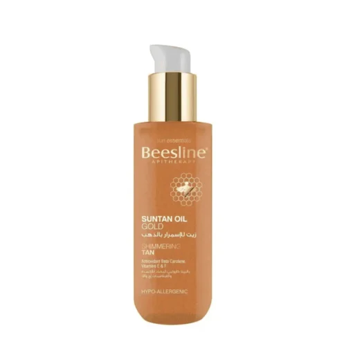 Beesline Sun Tan Oil Gold 200ml Beesline Sun Tan Oil Gold 200ml Lebanon for sale in Lebanon - 200ml golden spray bottle of Beesline Sun Tan Oil Gold with beeswax and golden mica