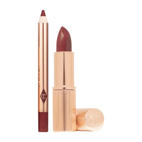 Charlotte Tilbury Mini Pillow Talk Lipstick & Liner Set Pillow Talk Intense - berry rose Charlotte Tilbury Mini Pillow Talk Set Pillow Talk Intense Lebanon for sale in Lebanon - Charlotte Tilbury travel-size K.I.S.S.I.N.G satin lipstick and matching Lip Cheat pencil in rich berry rose shade Pillow Talk Intense