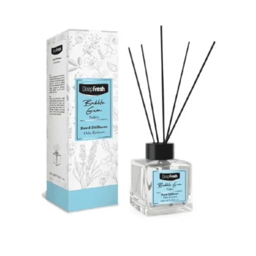 Deep Fresh Bubble Gum Aroma Diffuser 100ml Deep Fresh Bubble Gum Aroma Diffuser 100ml Lebanon for sale in Lebanon - Deep Fresh 100ml glass bottle reed diffuser in sweet Bubble Gum fragrance with black fiber reeds