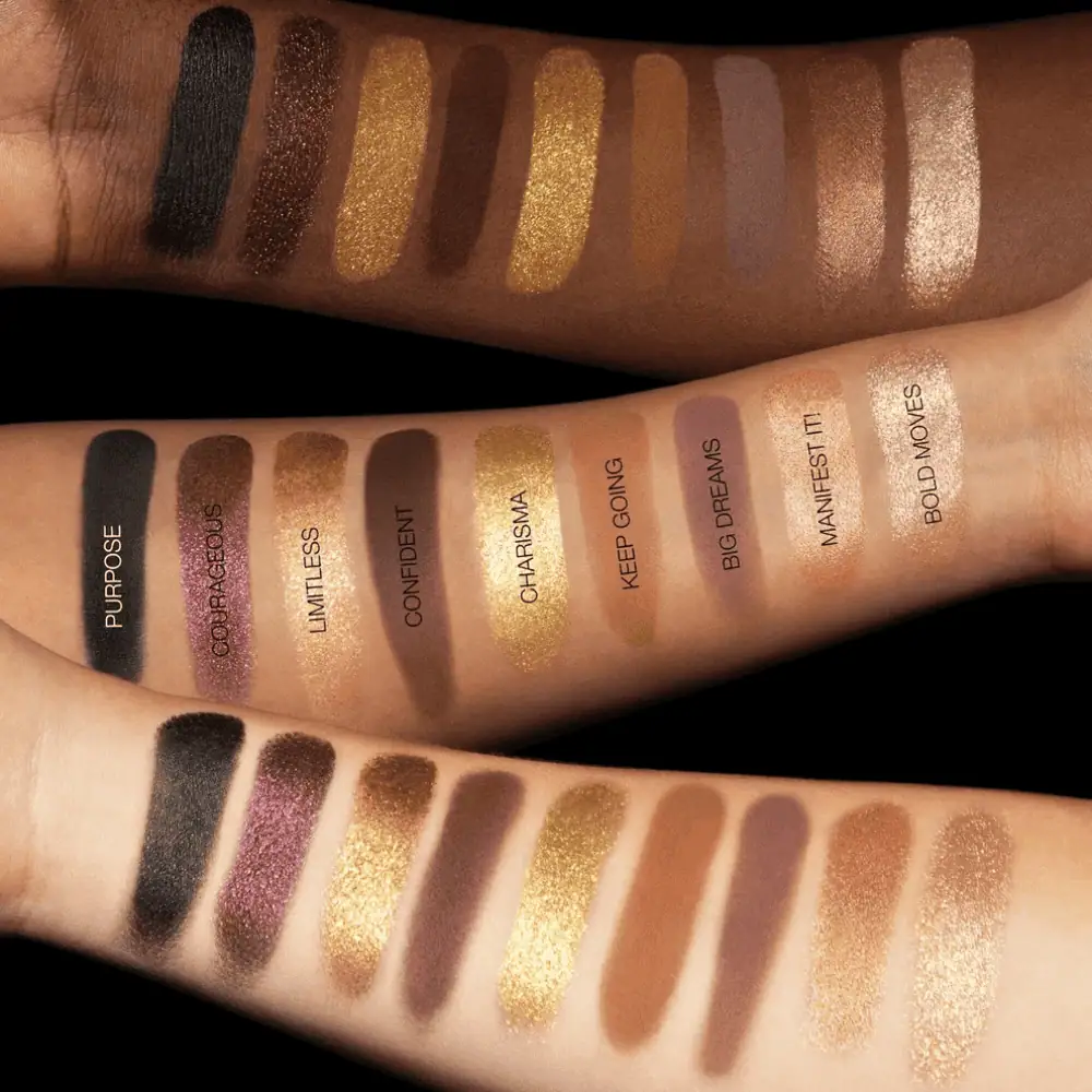 Huda Beauty Empowered Eyeshadow Palette - Lebanon - Makeup Germany Huda Beauty Huda Beauty Empowered Eyeshadow Palette Gold and Neutral Eyeshadow Palette for sale in Lebanon - 18 gold copper neutral matte metallic eyeshadow compact