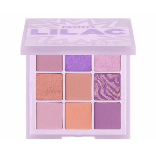 Huda Beauty Huda Beauty Lilac Obsessions Palette Pastel Purple Eyeshadow Palette for sale in Lebanon - 9 pastel lilac lavender matte duo-chrome eyeshadow compact