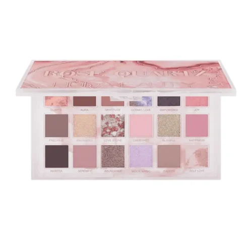Huda Beauty Huda Beauty Rose Quartz Eyeshadow Palette Crystal-Inspired Eyeshadow Palette for sale in Lebanon - 18 rosy matte metallic marble eyeshadow compact