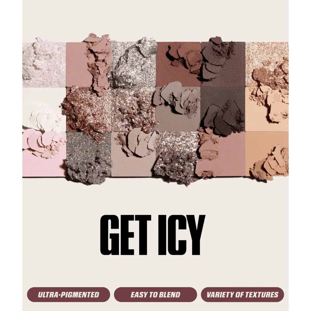 Huda Beauty Icy Nude Eyeshadow Palette - Lebanon - Makeup Germany Huda Beauty Huda Beauty Icy Nude Eyeshadow Palette Cool-Toned Nude Eyeshadow Palette for sale in Lebanon - 18 cool matte shimmer metallic foiled eyeshadow compact
