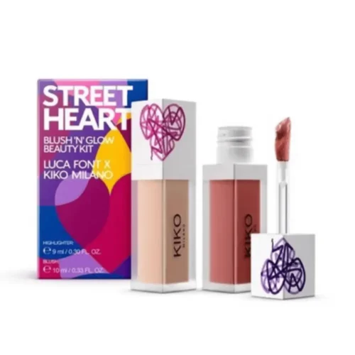 Kiko Milano street heart blush ‘n glow beauty kit Kiko Milano Street Heart Beauty Kit Lebanon for sale in Lebanon - makeup gift box set containing liquid blush and liquid highlighter