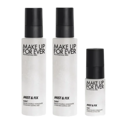 MAKE UP FOR EVER Mist & Fix Travel Set Make Up For Ever Mist and Fix Travel Set Lebanon for sale in Lebanon - travel-size alcohol-free setting spray bottle with Hyaluronic Acid and Aloe Vera