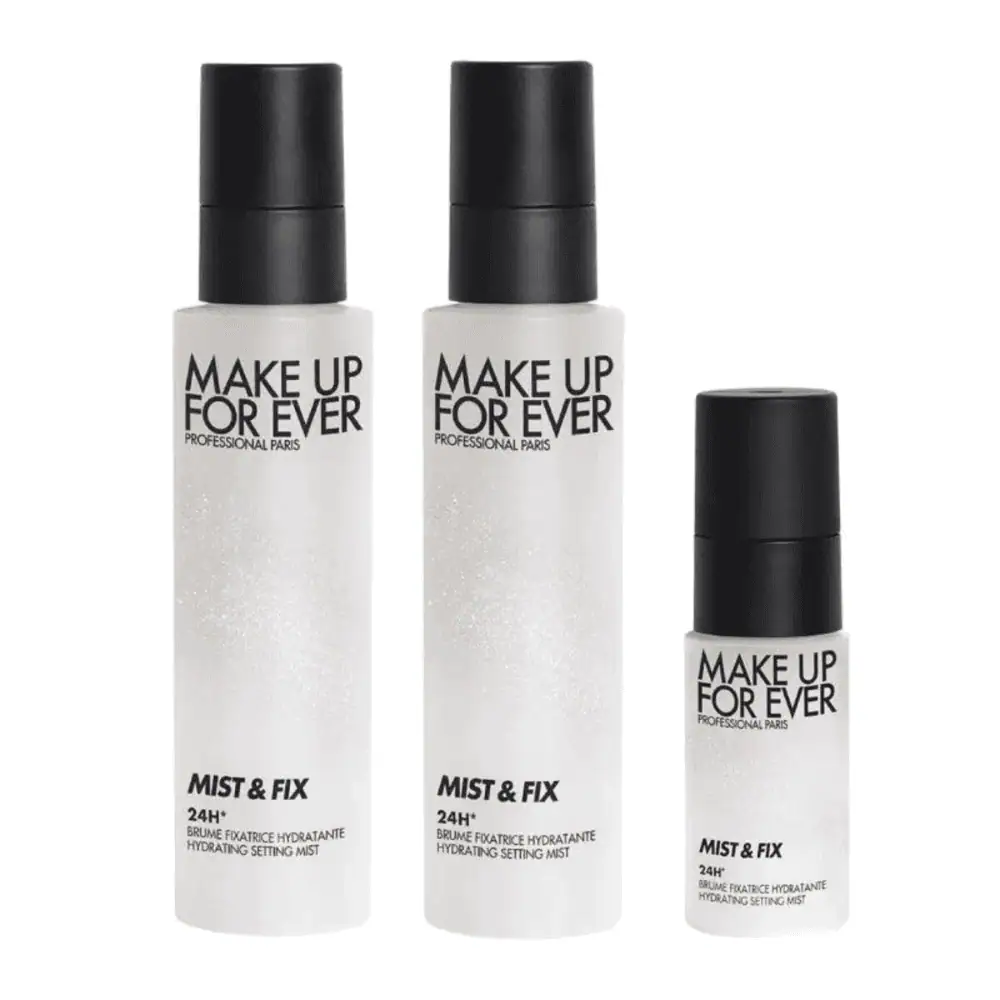 MAKE UP FOR EVER Mist & Fix Travel Set - Lebanon - Makeup Germany MAKE UP FOR EVER Mist & Fix Travel Set Make Up For Ever Mist and Fix Travel Set Lebanon for sale in Lebanon - travel-size alcohol-free setting spray bottle with Hyaluronic Acid and Aloe Vera