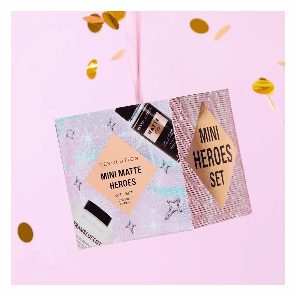 Revolution Mini Matte Heroes Gift Set - Lebanon - Makeup Germany Revolution Mini Matte Heroes Gift Set Revolution Mini Matte Heroes Set Lebanon for sale in Lebanon - 2-piece matte makeup set including Fix Oil Control Setting Spray 30ml and Loose Baking Powder 10g