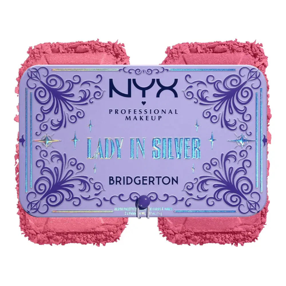 NYX Bridgerton Blush Lady In Silver Palette - Lebanon - Makeup Germany NYX Bridgerton Blush Lady In Silver Palette NYX Bridgerton Blush Lady In Silver Palette Lebanon for sale in Lebanon - limited edition NYX Professional Makeup x Bridgerton blush duo palette featuring matte and iridescent rose shades