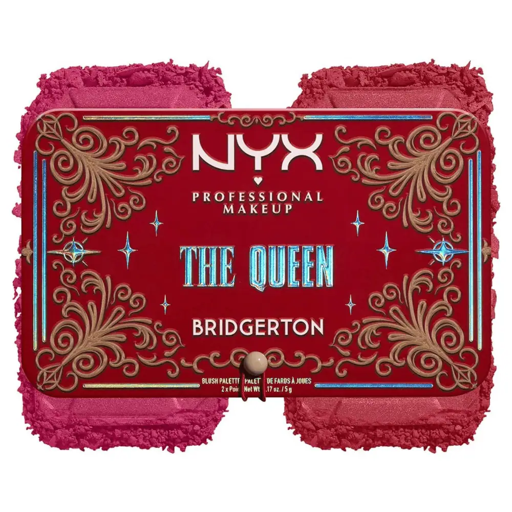 NYX Bridgerton The Queen Blush Powder - Lebanon - Makeup Germany NYX The Queen Bridgerton The Queen Blush Powder NYX Bridgerton The Queen Blush Powder Lebanon for sale in Lebanon - limited edition NYX Professional Makeup x Bridgerton Buttermelt Blush Powder Duo in Shade 03 The Queen