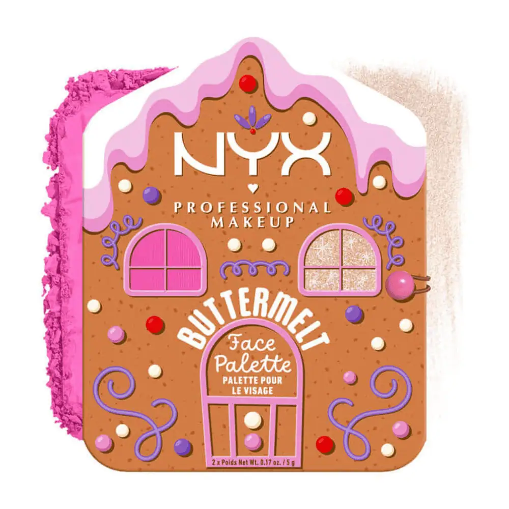 NYX Buttermelt Face Palette Gingerbaddies Land - Lebanon - Makeup Germany nyx Palette Duo Blush & Highlighter NYX Buttermelt Face Palette Gingerbaddies Land Lebanon for sale in Lebanon - compact container of NYX Buttermelt Face Palette Gingerbaddies Land featuring blush and highlighter duo