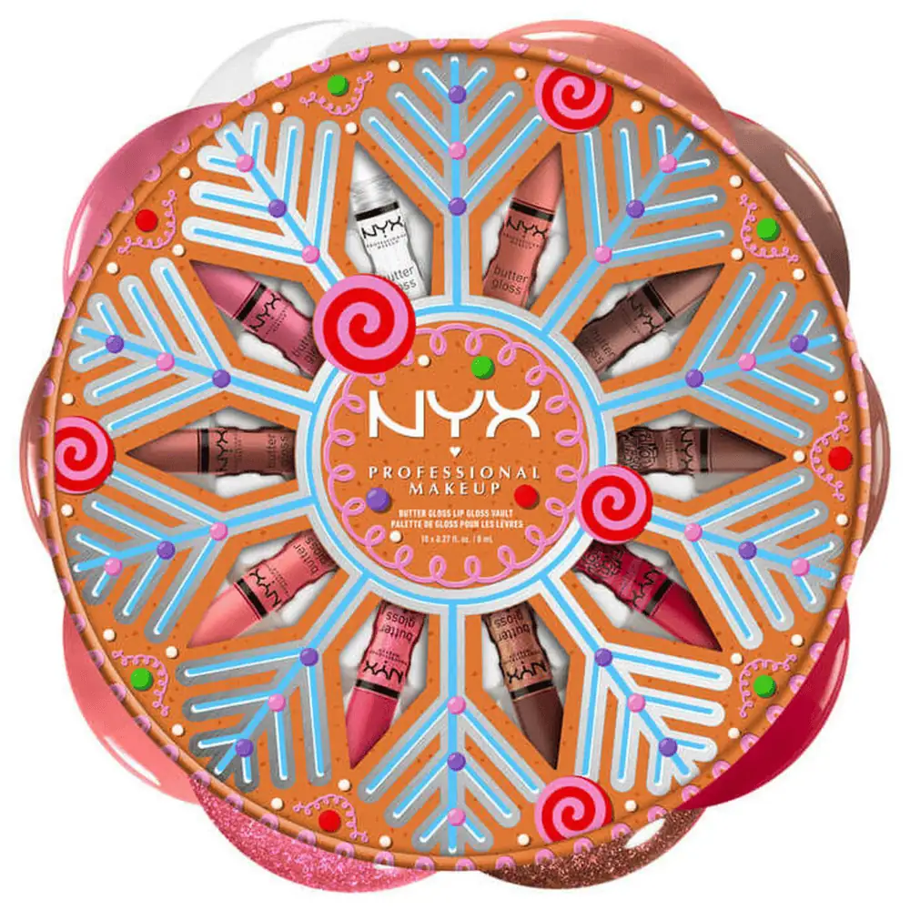 NYX Professional Makeup Butter Gloss Vault - Lebanon - Makeup Germany NYX Professional Makeup Butter Gloss lip gloss vault palette NYX Butter Gloss Vault Lebanon for sale in Lebanon - limited-edition holiday lip gloss set box featuring multiple shades of NYX Butter Gloss