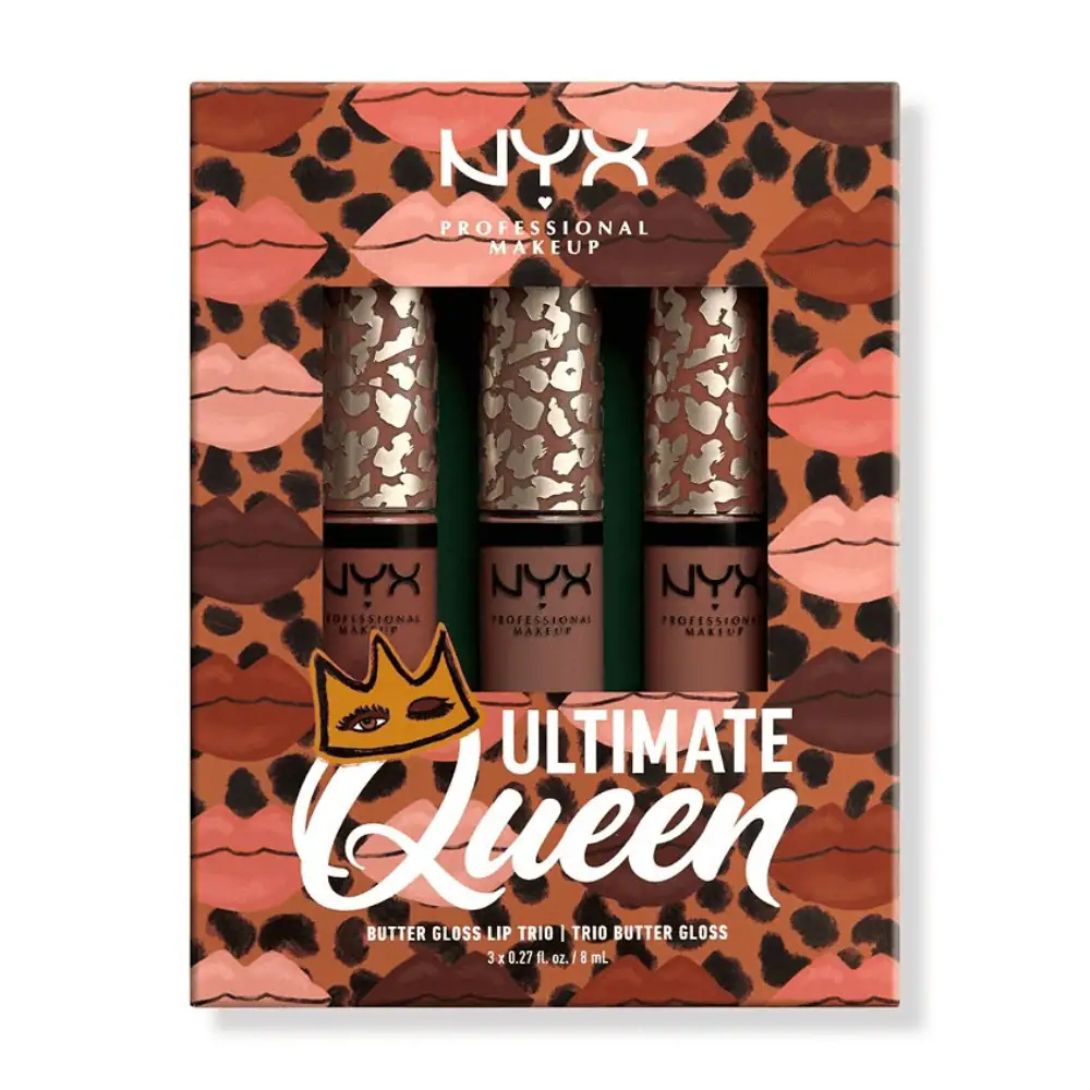 NYX Ultimate Butter Gloss Lip Trio - Lebanon - Makeup Germany NYX Ultimate Butter Gloss Lip Trio NYX Ultimate Butter Gloss Lip Trio Lebanon for sale in Lebanon - 3-piece full-size lip gloss gift set box containing three 8ml NYX Butter Glosses