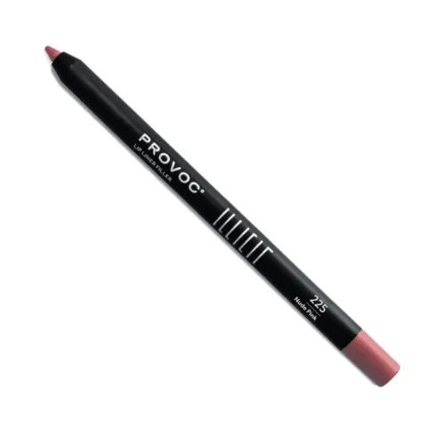 PROVOC ILLICIT Lip Liner Filler WP 225 nude pink Provoc Illicit Lip Liner Filler WP 225 Nude Pink Lebanon for sale in Lebanon - Provoc Waterproof Gel Lip Liner Pencil in shade 225 Nude Pink showing pencil tip and cap