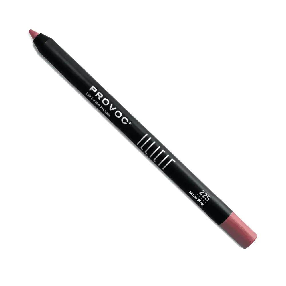 Provoc Illicit Lip Liner Filler WP 225 Nude Pink - Lebanon - Makeup Germany PROVOC ILLICIT Lip Liner Filler WP 225 nude pink Provoc Illicit Lip Liner Filler WP 225 Nude Pink Lebanon for sale in Lebanon - Provoc Waterproof Gel Lip Liner Pencil in shade 225 Nude Pink showing pencil tip and cap