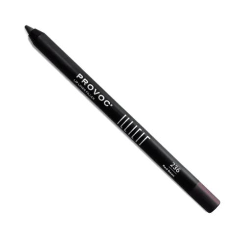 PROVOC ILLICIT Lip Liner Filler WP 236 Red Bean Provoc Illicit Lip Liner Filler WP 236 Red Bean Lebanon for sale in Lebanon - Provoc Waterproof Gel Lip Liner Pencil in shade 236 Red Bean showing pencil tip and cap