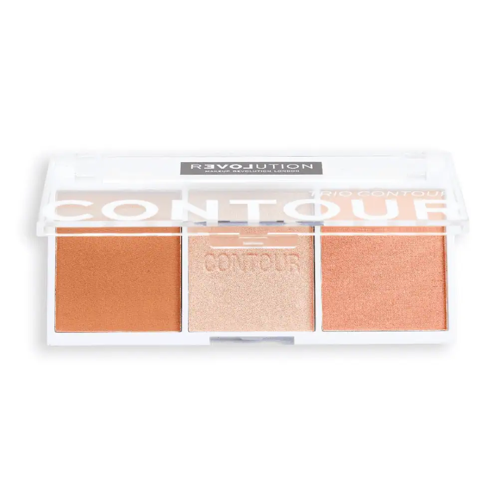 Revolution Relove Colour Play Contour Trio Palette - Lebanon - Makeup Germany Revolution Relove Colour Play Contour Trio Palette Revolution Relove Colour Play Contour Trio Palette Lebanon for sale in Lebanon - 3-pan face compact by Relove by Revolution featuring contour, blush, and highlighter shades