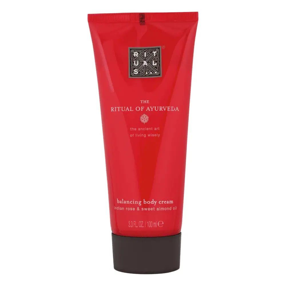 Rituals The Ritual of Ayurveda Medium Gift Set - Lebanon - Makeup Germany Rituals Rituals The Ritual of Ayurveda Medium Gift Set Indian Rose and Sweet Almond Oil Body Care Set for sale in Lebanon - 4-piece foaming gel body scrub lotion and candle luxury red box set