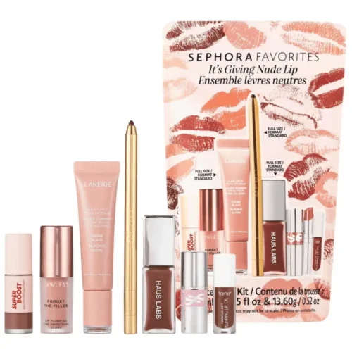 Sephora Favorites IT'S GIVING NUDE SET Sephora Favorites Its Giving Nude Set Lebanon for sale in Lebanon - multi-piece nude lip gift set featuring YSL lip oil stick, Lawless lip plumper, and Merit lip liner