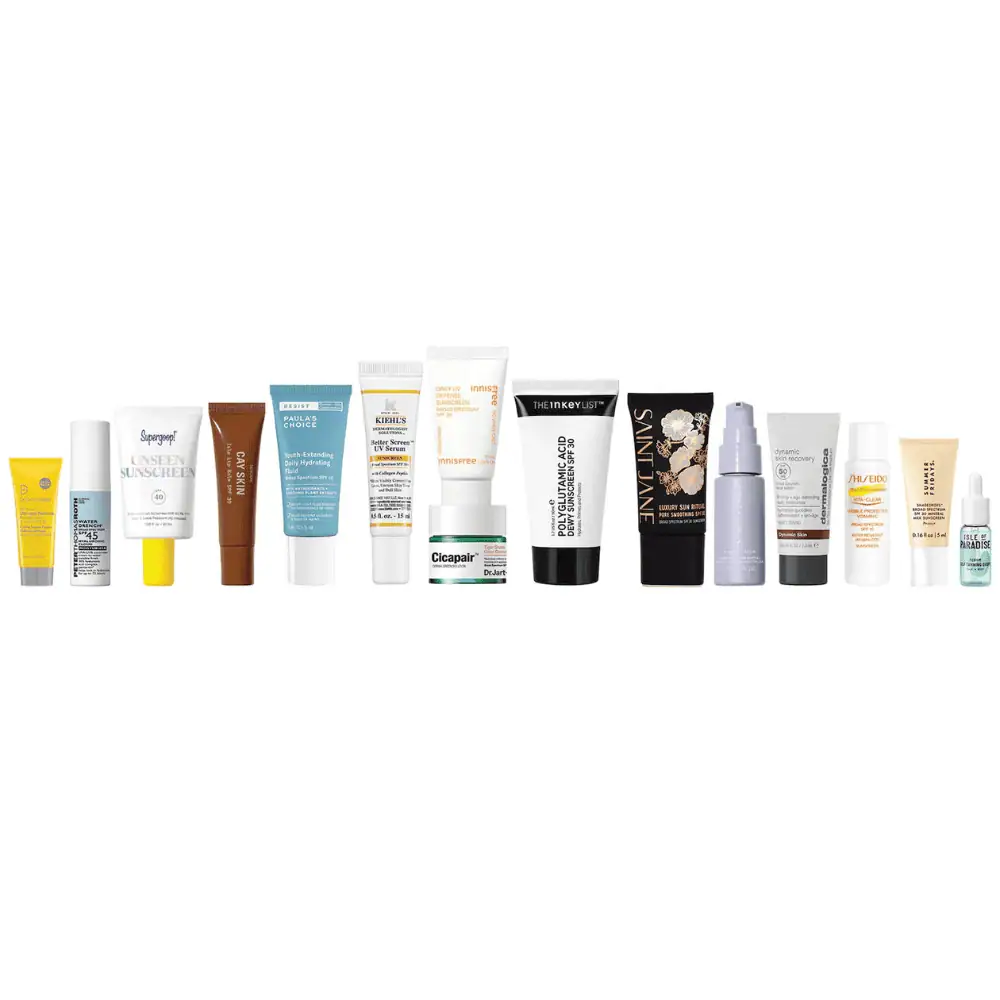 Sephora Favorites Sun Safety Kit - Lebanon - Makeup Germany Sephora Favorites Sun Safety Kit Sephora Favorites Sun Safety Kit Lebanon for sale in Lebanon - 15-piece sun care value set featuring full-size The Inkey List Dewy Sunscreen SPF 30, full-size CAY SKIN lip balm, and top-rated travel sunscreens