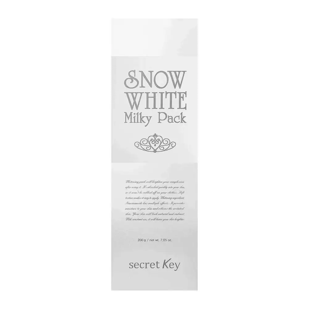 Secret Key Snow White Milky Pack 200g - Lebanon - Makeup Germany Secret Key Snow White Milky Pack 200 g Secret Key Snow White Milky Pack 200g Lebanon for sale in Lebanon - 200g tub container of Secret Key Snow White Milky Pack wash-off whitening pack for face and body