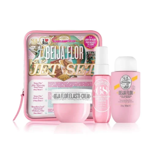 Sol De Janeiro Beija Flor Jet Set Sol de Janeiro Beija Flor Jet Set Lebanon for sale in Lebanon - 3-piece travel-sized Sol de Janeiro body care gift set featuring Beija Flor Elasti-Cream, Renewing Body Wash, and Cheirosa 68 Fragrance Mist