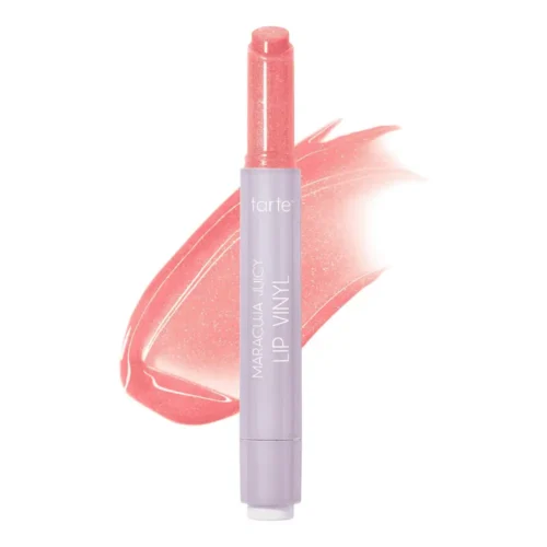 tarte maracuja juicy lip vinyl gloss shimmering pink lily Tarte Maracuja Juicy Lip Vinyl Shimmering Pink Lily Lebanon for sale in Lebanon - Tarte Maracuja Juicy Lip Vinyl click pen tube in shade Shimmering Pink Lily showing juicy glossy tint and packaging