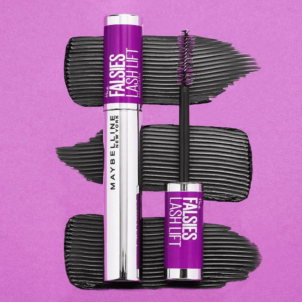 Maybelline The Falsies Lash Lift Mascara - Lebanon - Makeup Germany Maybelline The Falsies Lash Lift Mascara 01 Black 9.6ml Maybelline The Falsies Lash Lift Mascara Lebanon for sale in Lebanon - silver tube of Maybelline The Falsies Lash Lift mascara in 01 Very Black with double-curved hourglass brush